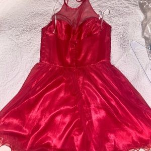Coral red dress, worn once.